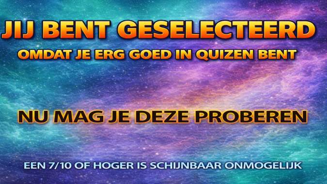 Banner for Gefeliciteerd! Jij bent geselecteerd