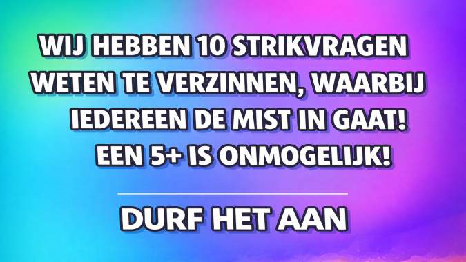 Banner for Denk jij dat je slim bent? Test het met deze 10 strikvragen