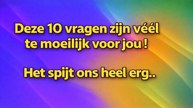 Banner for Kun jij deze moeilijke vragen aan?