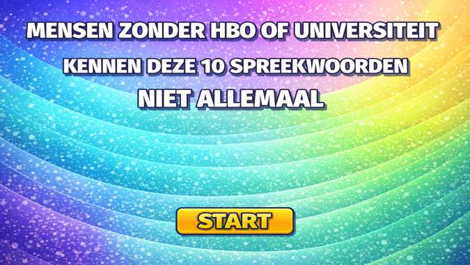 Banner for Wedden dat jij niet alle spreekwoorden kent