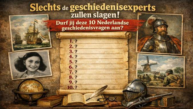 Banner for Slechts de geschiedenisexperts zullen slagen!