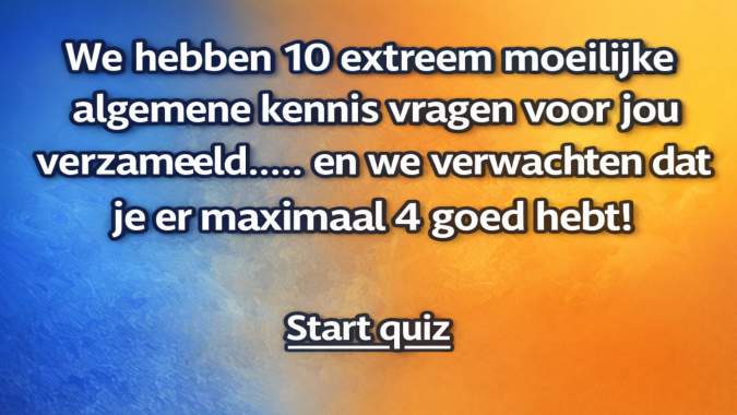 Banner for Algemene kennisquiz voor de liefhebbers