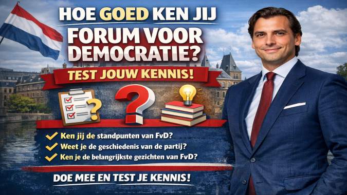 Banner for Hoe Goed Ken Jij Forum voor Democratie?