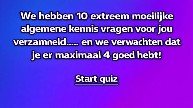 Banner for Algemene kennisquiz voor de liefhebbers