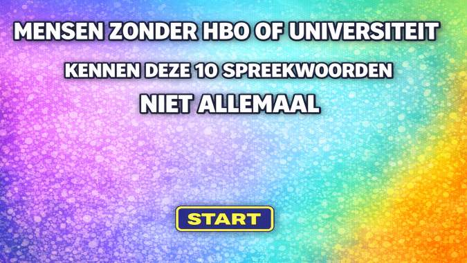 Banner for Slechts 1% van de mensen kan deze oude Nederlandse spreekwoorden juist raden!