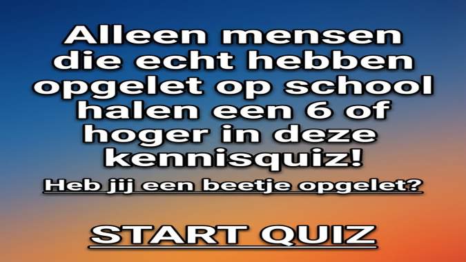 Banner for Heb jij op school een beetje opgelet?