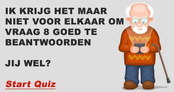 Banner for Weet jij het antwoord op vraag 8?