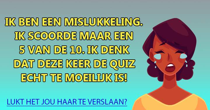 Banner for De meeste mensen zakken voor deze quiz!