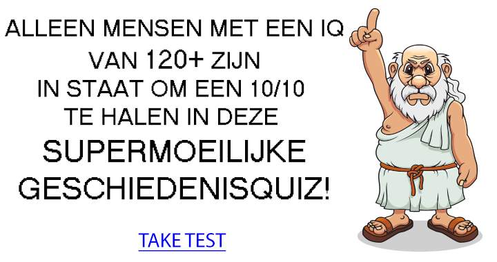 Banner for  Een geschiedenisquiz waar 90% het moeilijk mee heeft!!