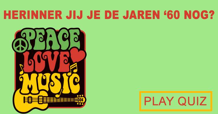 Banner for Typische jaren '60 quiz