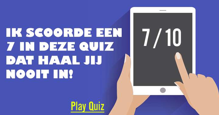 Banner for Versla jij mijn uitslag in deze quiz?