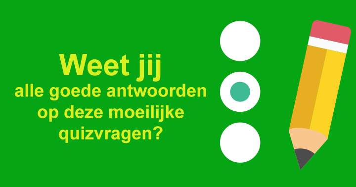 Banner for Kennisquiz: zeer moeilijk!