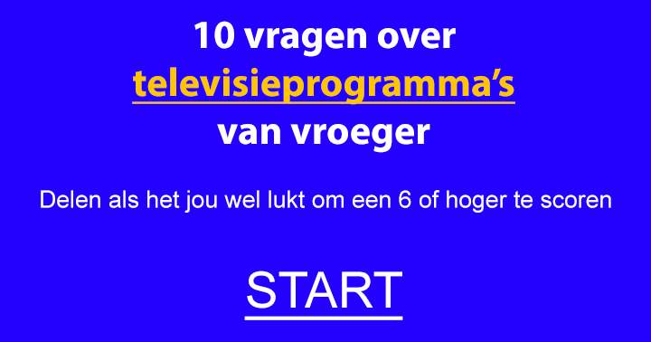 Banner for 10 vragen over televisieprogramma's van vroeger