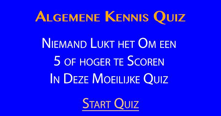 Banner for Probeer maar eens 5 of hoger te scoren!