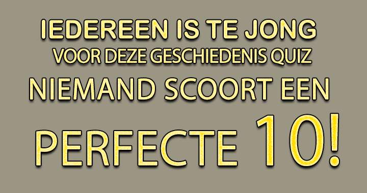 Banner for Iedereen is te jong voor deze quiz