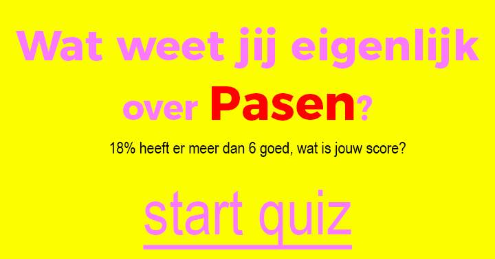 Banner for De enige echte paasquiz