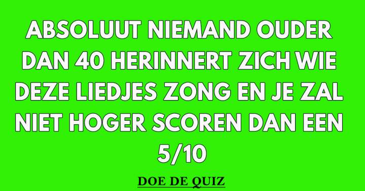 Banner for Wie zongen deze hits?