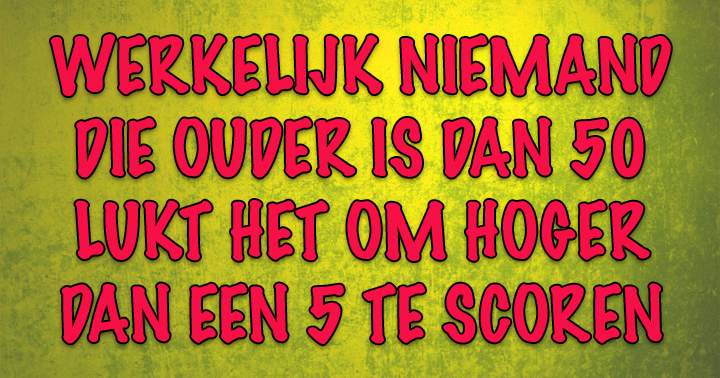 Banner for Kan jij een 5 of hoger scoren?