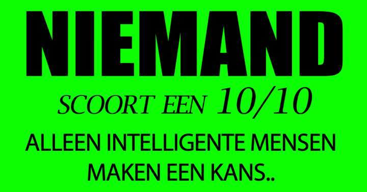 Banner for En we bedoelen dan ook echt NIEMAND!!