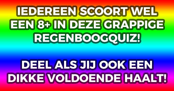 Banner for Haal jij ook een hoog cijfer in deze regenboogquiz?