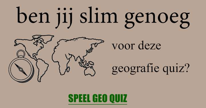 Banner for Was Jij Goed In GEO?