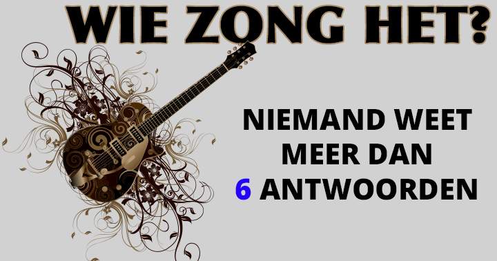 Banner for Weet jij wie deze hits zongen?