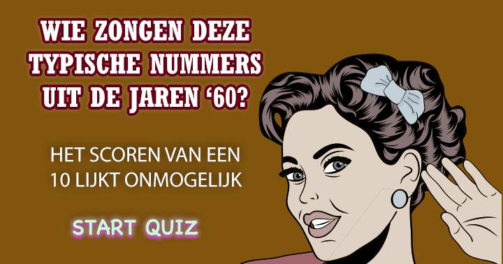 Banner for Moeilijke quiz over liedjes uit de jaren '60