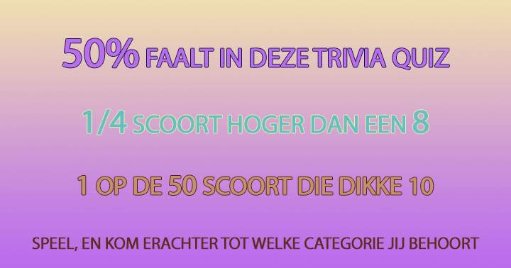 Banner for Tot welke categorie behoor jij?