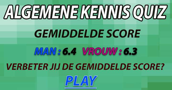 Verbeter jij de gemiddelde score?