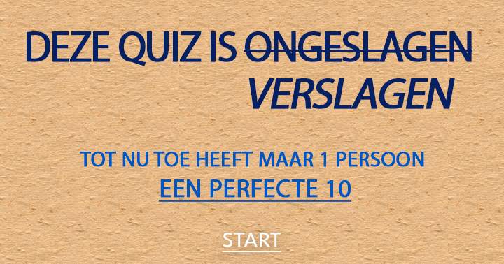 Banner for Ben jij de tweede die deze quiz verslaat?