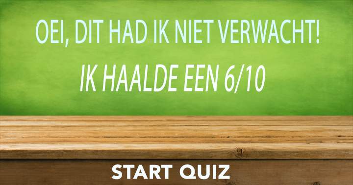 Banner for Deze quiz valt voor de meesten vies tegen!