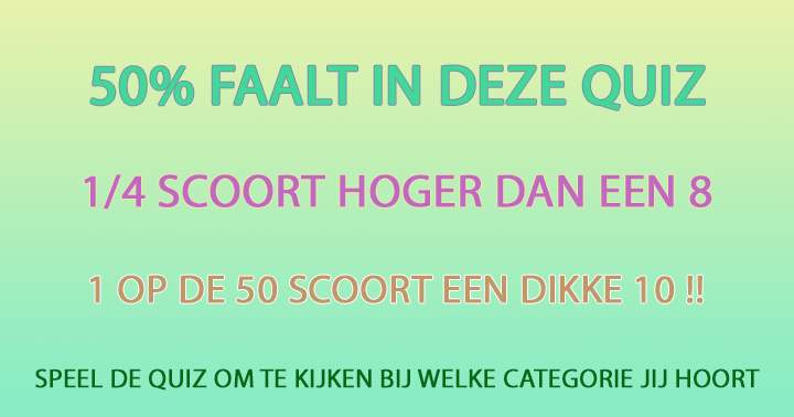 Banner for Bij welke categorie hoor jij?