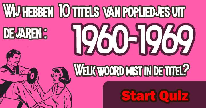 Banner for Help ons de titels af te maken van deze popliedjes