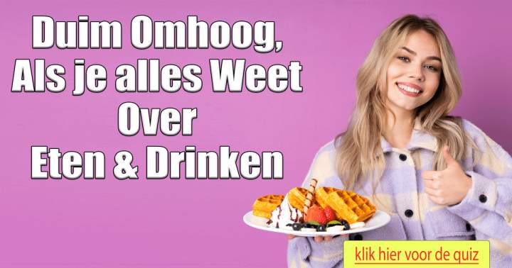 Banner for Eten & drinken quiz