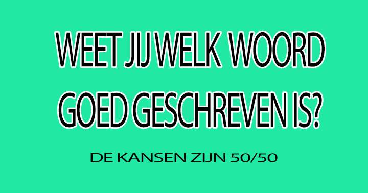 Banner for Twee mogelijkheden! Dus 50% kans!