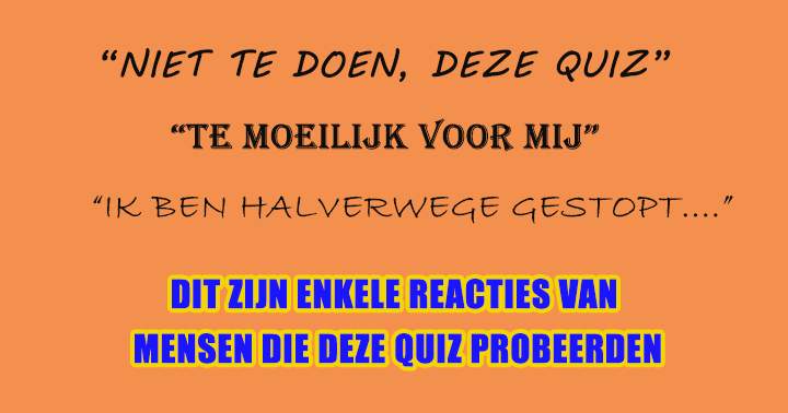 Banner for Een quiz voor de doorgewinterde quizzzer!