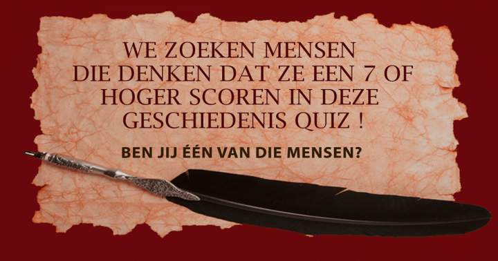 Banner for Geschiedenisquiz voor gevorderden