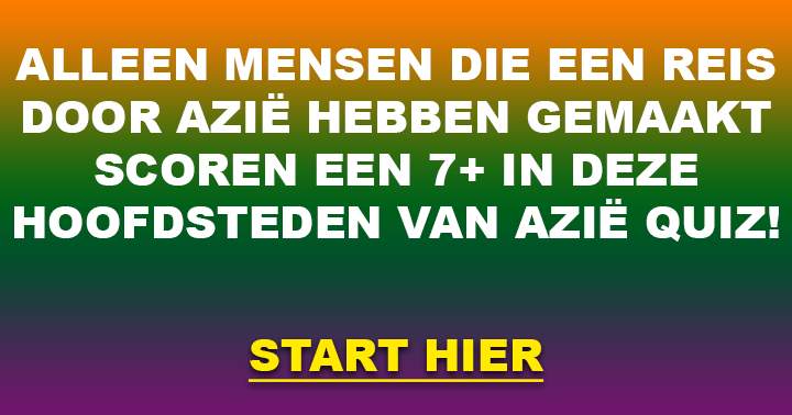 Banner for Hoe goed ken jij de hoofdsteden van Azië?