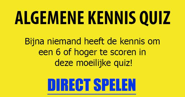 Banner for Hoe Goed Is Jouw Algemene Kennis? 