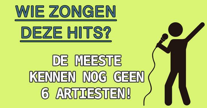 Banner for Weet jij wie deze 10 hits zongen?