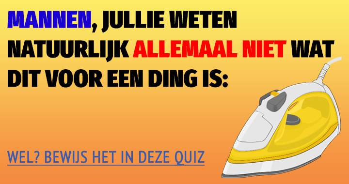 Banner for Testje: weten mannen en vrouwen wat dit zijn?