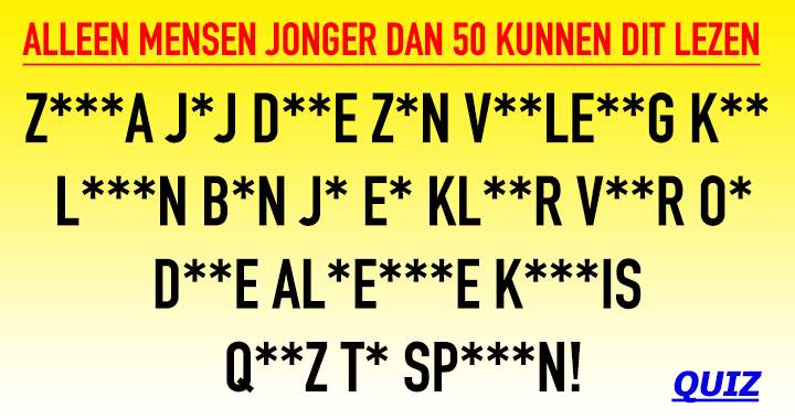 Banner for Kan jij goed zien wat hier staat?