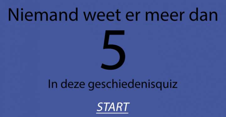 Banner for Niemand heeft er meer dan 5 goed