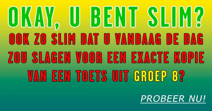 Banner for Slaag jij voor deze toets van groep 8?