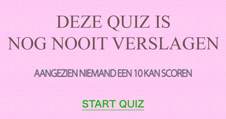 Banner for Ongeslagen quiz