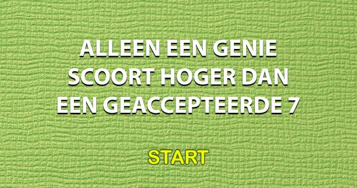 Banner for Alleen een genie scoort boven een 7