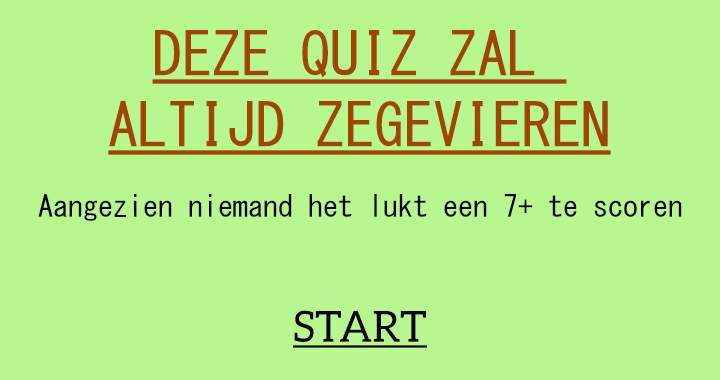 Banner for Lukt het jou wel deze onmogelijke quiz te verslaan?