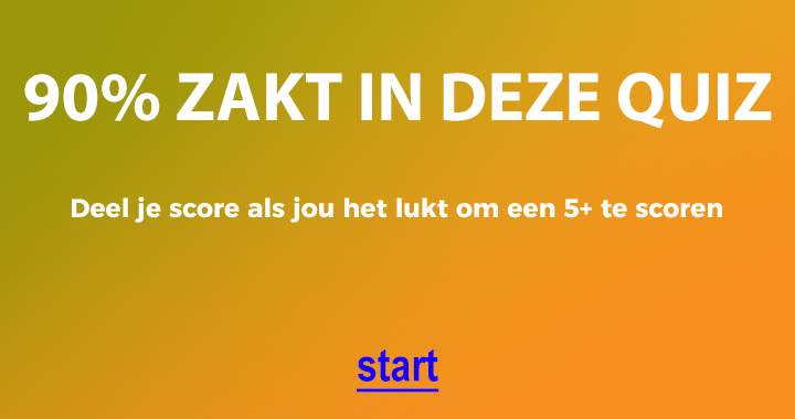 Banner for 90% zakt in deze quiz