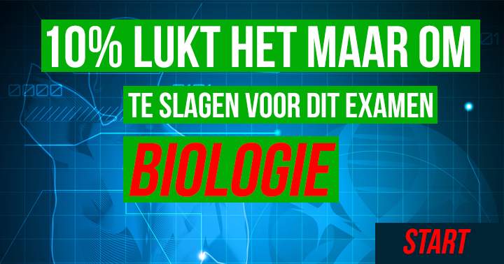 Banner for Maar 1 van de 10 mensen slaagt voor dit middelbare school biologie examen!