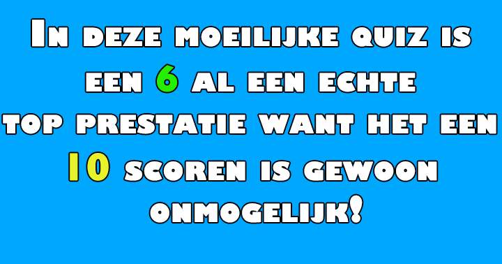 Banner for Moeilijke Algemene Kennis Quiz